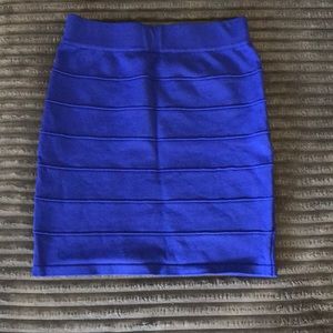 Navy blue mini skirt